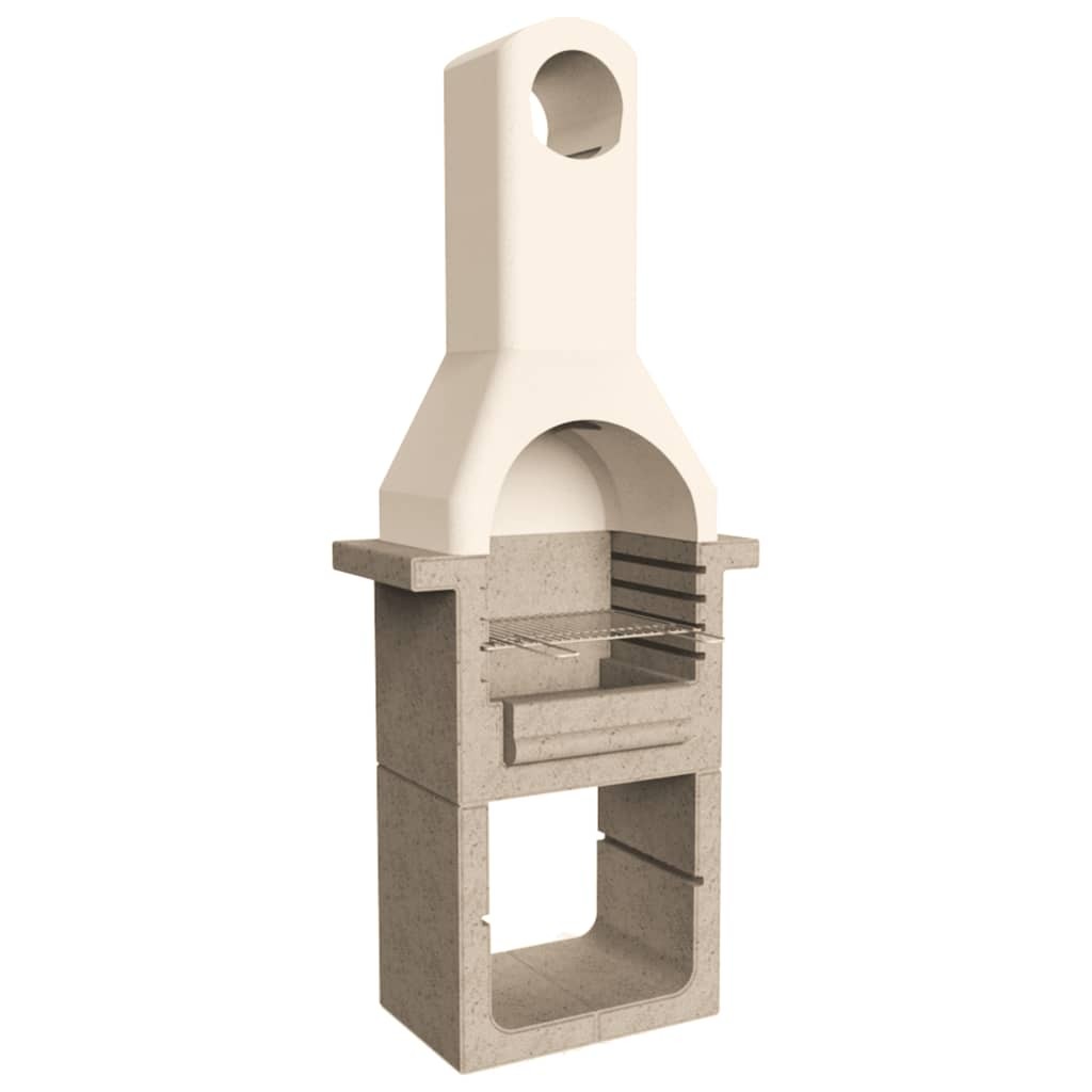 Concrete Charcoal BBQ Stand with Chimney